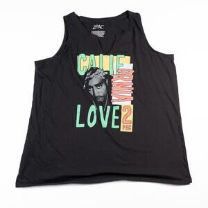 2Pac “California Love” Graphic Tank Top – Black Sleeveless – Size 3 (XL/XXL Fit)